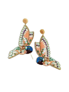 Pendientes de pájaro hechos a mano con cuentas de semillas, nuestra hermosa colección de pendientes hechos a mano es finalmente de la India por glowin fashion - Product Image 3