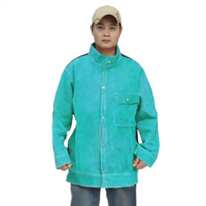 Chaqueta de soldadura hecha en Pakistán, ropa protectora de cuero de alta calidad, chaqueta de soldadura de cuero de vaca profesional - Product Image 3