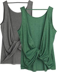 Débardeur d'entraînement à col haut pour femme 100% coton décontracté Gym Style athlétique tissu tricoté - Product Image 3