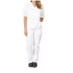 Pure Cotton V-Neck <b>Scrub</b> Suits for Nurses Surgical Uniforms for Medical Industry Hospital Work <b>Clothes</b> Comfortable Knitted - Product Image 2