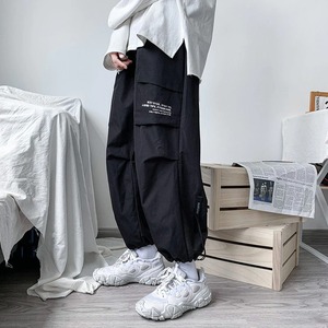 100% coton hommes Cargo pantalon avec Logo personnalisé décontracté Streetwear tricoté plaine Sport respirant pantalon été avec poches - Product Image 6