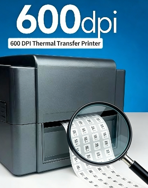 Soonmark Industrial 203-600 Dpi Desktop Thermal Transfer Printer for 4x6 Shipping RFID Sticker Printer Barcode Sticker Printer