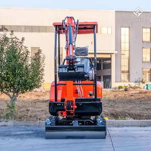 Mini Escavatore Idraulico Rosso da 1,5 Tonnellate per Lavori di Giardinaggio, Agricoltura e Costruzione - Product Image 3