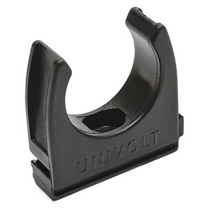 Morsetto in PVC nero con protezione UV per tubi da esterno 1 pezzo - Product Image 1