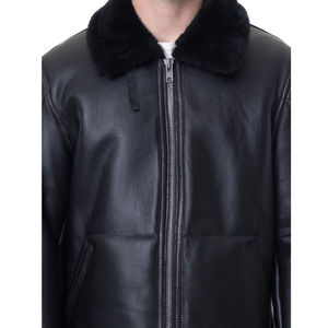 2024 Customized <b>Top</b> Design Black Color Custom Logo Hand Made Comfortable Professional Classical <b>Leather</b> Jackets - Product Image 4