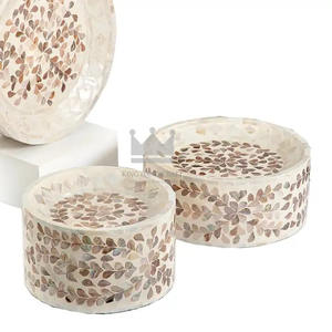 Venta caliente de fábrica directamente juego de conchas marinas de soporte de pastel con incrustaciones de madreperla para decoración de Ramadán Eid Mubarak - Product Image 2