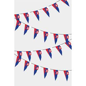 Slovakia Triangular <b>Banners</b> Party Guirlande Colorful Fanions for Festive Decorations - Product Image 1
