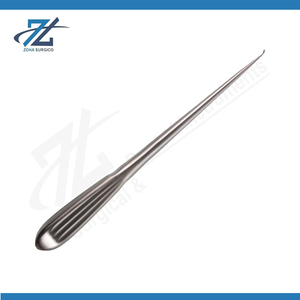 Cureta Espinal Manual de Alta Calidad, Ovalada, 205 mm de Largo, 4 mm de Ancho, Acero Inoxidable Quirúrgico, Certificación CE, Fabricante de Instrumentos - Product Image 2