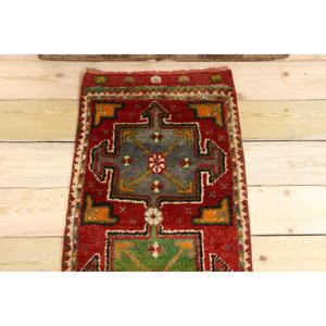 Tapis de 1,7 x 3,1 pieds, tapis turc vintage, tapis en laine rouge du sud-ouest - Product Image 3