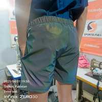 Pantalones Cortos Deportivos de Alta Visibilidad para Hombre, Transpirables, de Secado Rápido, Holgados, Casuales, con Cintura Reflectante de Arcoíris y Cremallera