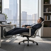 Chaise de bureau ergonomique à dossier haut en maille avec repose-pieds rétractable, inclinable à 170°, pivotante et durable, idéale pour hôpitaux, écoles et hôtels