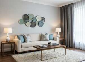 Arte de la pared Decoración de Metal grande Diseño de placa redonda personalizada Colgante de pared para la decoración moderna del hogar y la sala de estar - Product Image 6