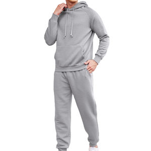 Nouvel ensemble de sport décontracté pour homme, ensemble de sweat-shirt à carreaux pour homme printemps et automne, haute qualité OEM - Product Image 5