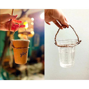 ที่ใส่แก้วน้ำไม้ไผ่ด้ามจับเป็นมิตรกับสิ่งแวดล้อมที่ใส่เครื่องดื่มไม้ไผ่พร้อมสายคล้อง99GD จากเวียดนาม - Product Image 1