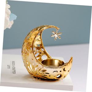 Luxury Matte Black Color & Gold Inside <b>Hurricane</b> Metal Candle Votive for Christmas Halloween Easter Decor Tabletop Decor - Product Image 4