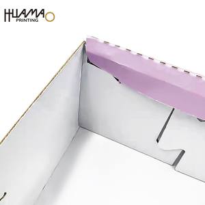 Boîtes d'emballage de chaussures pliables personnalisables Huamao OEM avec ruban, logo personnalisé en feuille d'or pour l'expédition et l'emballage de chaussures - Product Image 6