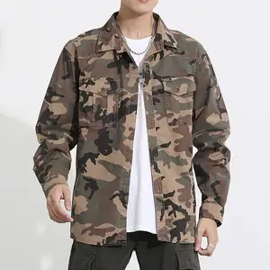 Novo Design Melhor Qualidade Camuflagem Tactical Shirt Algodão Camisa de Trabalho Manga Longa