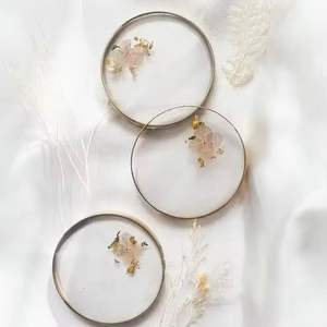 ถาดรองแก้วพิมพ์ลายไม้ทรงกลมและสี่เหลี่ยมสำหรับเครื่องดื่มชากาแฟ - Product Image 4