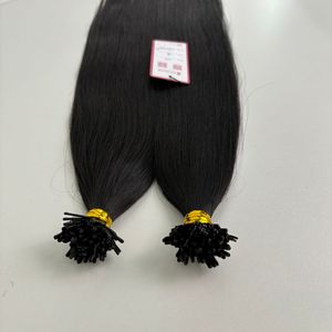 Extensions de cheveux humains vierges à la kératine pré-collée de haute qualité Cuticule alignée Y-Tip Tissage Usine Vague naturelle directe - Product Image 1