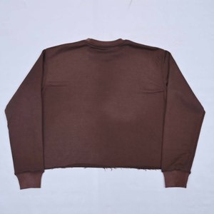 เสื้อสเวตเชิ้ตครอปผ้าฟลีซสำหรับฤดูหนาว ล้างสีแบบแอซิดวอช น้ำหนักเบา อุ่นสบาย ขายส่ง แฟชั่น คุณภาพสูง ใส่สบาย ระบายอากาศได้ดี - Product Image 6