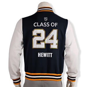 Veste de baseball pour homme avec logo personnalisé OEM, broderie uniforme universitaire, 100% coton, fine, imperméable, respirante, manches longues - Product Image 6