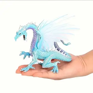 The Lifelike Blue Dragon Statue Is Made Of Durable Plastic With Delicate Details Perfect For Holiday Gifts For Children