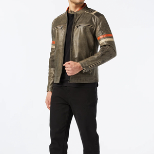Diseña Tu Propia Chaqueta de Cuero Delgada con Revestimiento, Chaquetas de Moda de Invierno de Alta Calidad para Hombre, Cuello Alto, Colores Personalizados, La Mejor Chaqueta de Cuero - Product Image 2