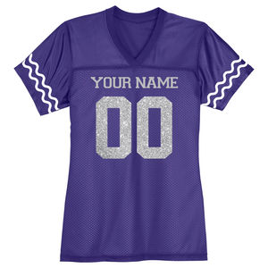 เสื้อเจอร์ซี่อเมริกันฟุตบอลโอเวอร์ไซส์สำหรับผู้หญิงเสื้อฝึกซ้อมแฟชั่นเสื้อเจอร์ซีย์สำหรับสาวอเมริกันออกแบบได้ตามต้องการ - Product Image 3