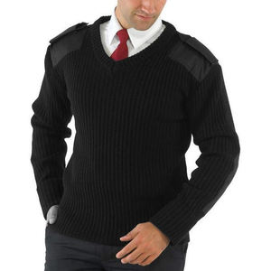 Vêtements de travail personnalisés pour gardes de sécurité pull d'hiver respirant en laine tricotée anti-rétrécissement à l'avant top modèle de vente pull haut - Product Image 5