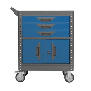Armário de ferramentas de aço com placa lateral porosa, armário removível com alça de liga de alumínio de alta qualidade