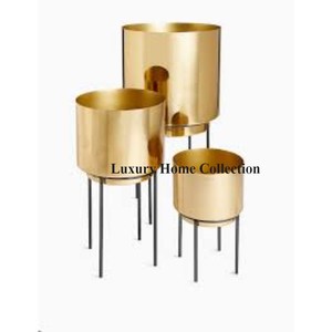 Jardinières et vases décoratifs pour sols multicolores Matériau en acier inoxydable Fait à la main Accessoires de décoration de salon design - Product Image 3