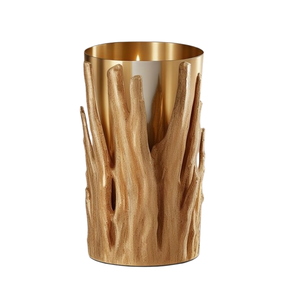 Portavelas de brazo de hierro dorado de primera calidad para bodas, estilo moderno, nuevo diseño, linternas de cristal, tarros de velas, brazo múltiple votivo - Product Image 2