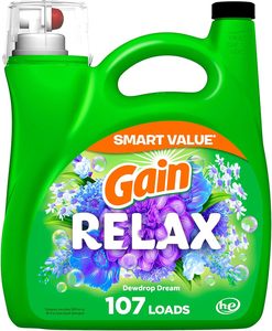 Detergente Líquido para Ropa Gain, Relax, Compatible con Lavadoras HE, 154 fl oz, 107 Cargas - Product Image 2