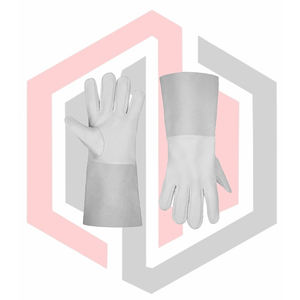 Gants de soudage en cuir gris, antistatiques, pour la lutte contre l'incendie, flexibles, respirants, résistants aux déchirures, résistants à l'usure, isolants thermiques - Product Image 4