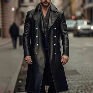 Wholesale High Quality <b>Leather</b> Winter <b>Coat</b> <b>for</b> <b>men</b> featuring soft inner lining, durable stitching, and weather-resistant design - Product Image 5