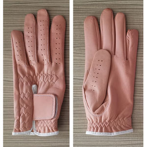 Gants de golf en cuir véritable Cabretta de haute qualité avec logo personnalisé, antidérapants, imperméables, avec sangle de poignet réglable, mode masculine, sport - Product Image 3