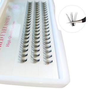 Kits d'extensions de cils 2024 Cluster avec vison individuel CC-Curl 0.15mm d'épaisseur Plateaux de fournitures de marque privée - Product Image 3