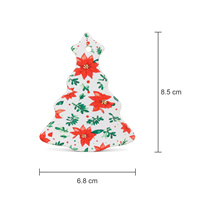 Ornement de Noël personnalisé en céramique en forme de sapin, imprimé saisonnier, pendentif suspendu en porcelaine pour souvenir festif