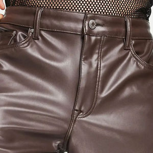 Pantalon en cuir fait à la main Offres Spéciales hommes fabriqué en usine de coupe ajustée en gros fabriqué dans la meilleure qualité 100% pantalon de mode en cuir pour hommes - Product Image 6