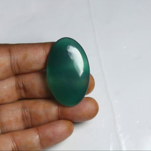 100% piedra preciosa cabujón con parte posterior plana de ónix verde Natural para la fabricación de joyas piedra preciosa de ónix verde de alta calidad hermosa piedra para la venta - Product Image 1