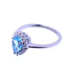 Anillo de Topacio Azul de plata de ley 925, anillo hecho a mano - Product Image 2