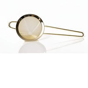 Passoire à thé élégante moderne tissée à la main en laiton mat brossé passoire à thé à mailles fines bonne pour les feuilles de thé en vrac - Product Image 6