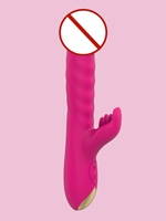 10-Gang Vibrations-G-Punkt-Klitoris-Stimulator Stoßender Rabbit-Vibrator USB-Aufladbar Ohne Gleitmittel für Frauen-Masturbation