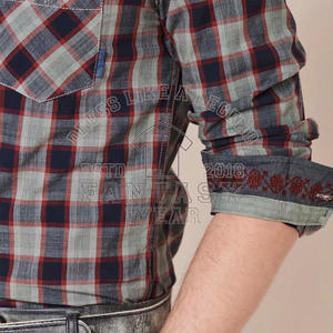 FANTASY WEAR OEM Chemises à carreaux décontractées pour hommes, en coton Oxford, à manches longues, avec poche et boutons, de haute qualité, certifiées CE - Product Image 4