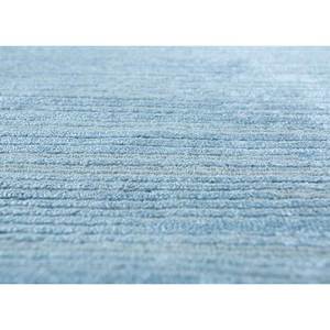Alfombra de Lana y Viscosa Tejida a Mano con Patrón Abstracto Azul Sólido de 10 mm para el Hogar, Pasillo, Dormitorio para Adolescentes - Modelo Siwv-21 - Product Image 3