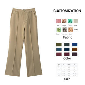 กางเกงขายาวทรงตรงเอวสูงสำหรับผู้หญิง สไตล์ลำลองใส่สบาย - Product Image 5