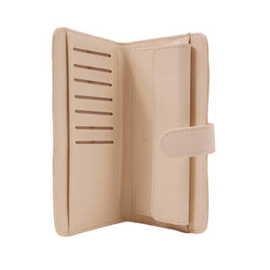 Portefeuille rectangulaire à boutons-pression pour femme - Crème CZDN30009 - Product Image 3