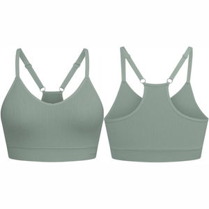 Vente en gros soutien-gorge de sport sans coutures pour femmes soutien-gorge d'athlétisme de qualité supérieure pour l'entraînement et la course logo personnalisé respirant Service OEM - Product Image 2
