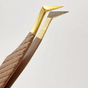 Pinzas Profesionales de Acero Inoxidable para Extensión de Pestañas, Puntas Serradas/Smooth/Dentadas, 10 mm de Longitud, Servicio OEM/ODM, Marca Privada - Product Image 4