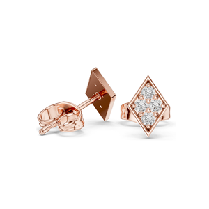 Boucles d'oreilles clous en diamant de laboratoire, clarté VVS-VS EF, or 18 carats, 14 carats, 10 carats et argent 925, or rose, or jaune, or blanc et moissanite - Product Image 4